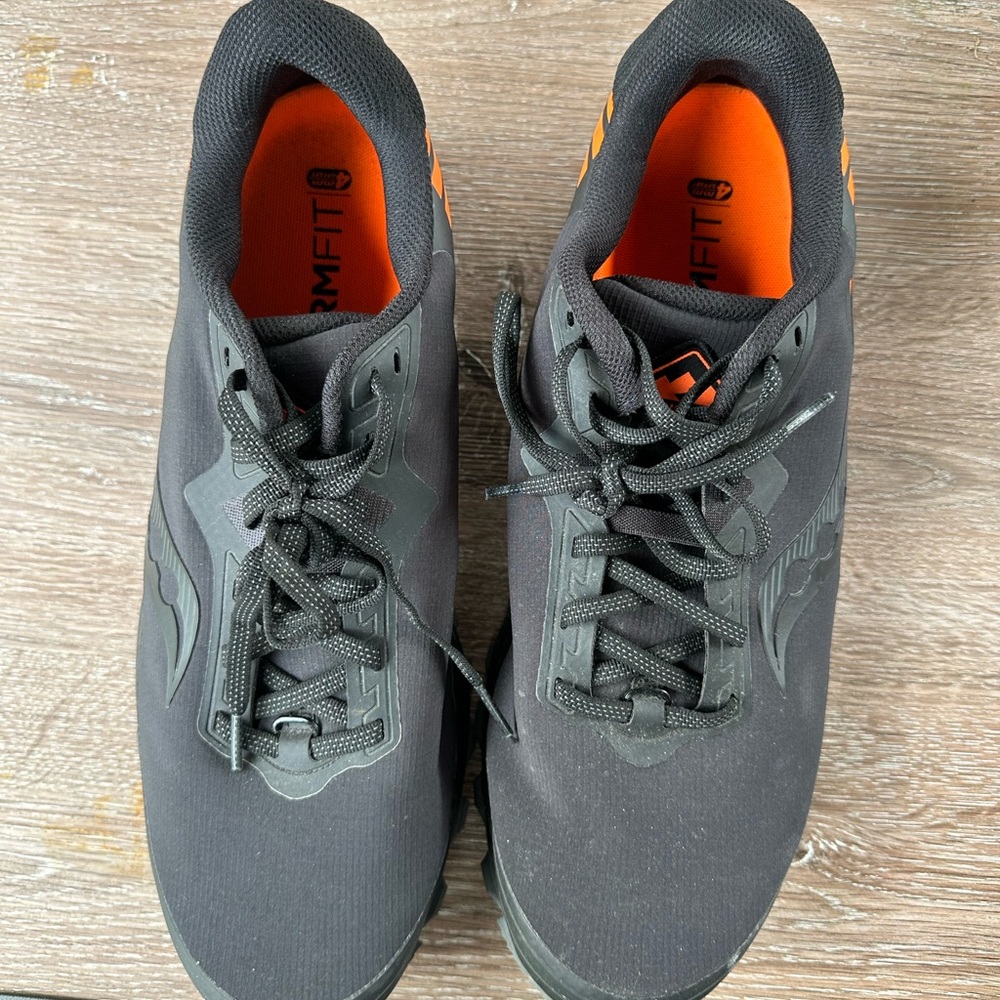 Saucony Black and Orange Athletic Shoes Lightweight Design